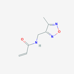 molecular formula C7H9N3O2 B2879431 N-[(4-Methyl-1,2,5-oxadiazol-3-yl)methyl]prop-2-enamide CAS No. 2411229-55-3