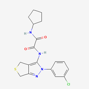N'-[2-(3-chlorophenyl)-4,6-dihydrothieno[3,4-c]pyrazol-3-yl]-N-cyclopentyloxamide
