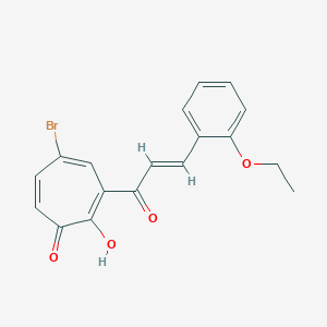 molecular formula C18H15BrO4 B287945 5-Bromo-3-[3-(2-ethoxyphenyl)acryloyl]-2-hydroxy-2,4,6-cycloheptatrien-1-one 