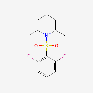 molecular formula C13H17F2NO2S B2879450 1-(2,6-二氟苯基)磺酰-2,6-二甲基哌啶 CAS No. 670272-11-4