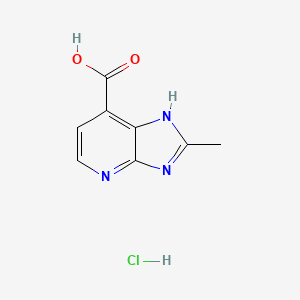 molecular formula C8H8ClN3O2 B2879452 2-methyl-3H-imidazo[4,5-b]pyridine-7-carboxylic acid hydrochloride CAS No. 2137970-53-5