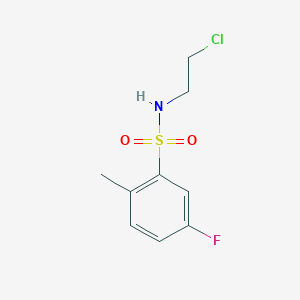 molecular formula C9H11ClFNO2S B2879458 N-(2-chloroethyl)-5-fluoro-2-methylbenzenesulfonamide CAS No. 381241-82-3