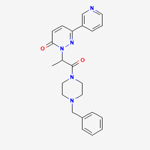 2-(1-(4-benzylpiperazin-1-yl)-1-oxopropan-2-yl)-6-(pyridin-3-yl)pyridazin-3(2H)-one