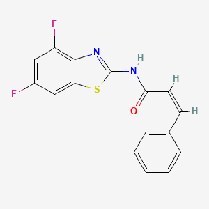 molecular formula C16H10F2N2OS B2879469 (Z)-N-(4,6-difluorobenzo[d]thiazol-2-yl)-3-phenylacrylamide CAS No. 1322195-96-9