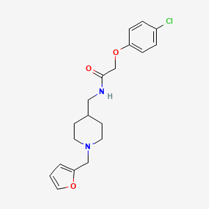 molecular formula C19H23ClN2O3 B2879476 2-(4-氯苯氧基)-N-((1-(呋喃-2-基甲基)哌啶-4-基)甲基)乙酰胺 CAS No. 953996-53-7