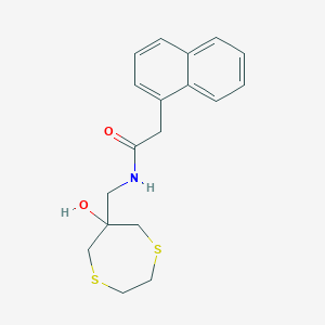 molecular formula C18H21NO2S2 B2879478 N-[(6-hydroxy-1,4-dithiepan-6-yl)methyl]-2-(naphthalen-1-yl)acetamide CAS No. 2415468-77-6