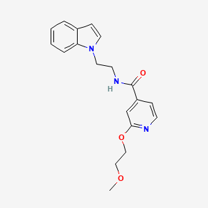 molecular formula C19H21N3O3 B2879480 N-(2-(1H-indol-1-yl)ethyl)-2-(2-methoxyethoxy)isonicotinamide CAS No. 2034301-64-7