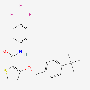 3-[(4-tert-butylphenyl)methoxy]-N-[4-(trifluoromethyl)phenyl]thiophene-2-carboxamide