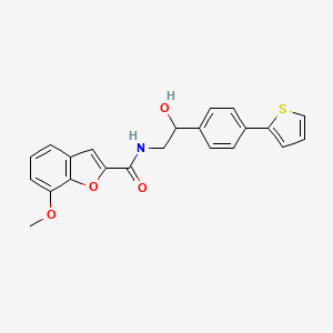 N-{2-hydroxy-2-[4-(thiophen-2-yl)phenyl]ethyl}-7-methoxy-1-benzofuran-2-carboxamide