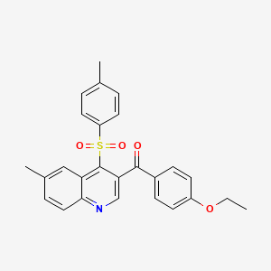molecular formula C26H23NO4S B2879497 (4-乙氧基苯基)(6-甲基-4-甲苯磺酰基喹啉-3-基)甲酮 CAS No. 866897-35-0