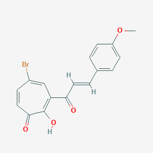 molecular formula C17H13BrO4 B287950 5-Bromo-2-hydroxy-3-[3-(4-methoxyphenyl)acryloyl]-2,4,6-cycloheptatrien-1-one 