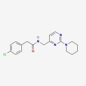 2-(4-chlorophenyl)-N-((2-(piperidin-1-yl)pyrimidin-4-yl)methyl)acetamide