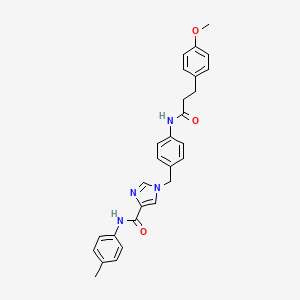 1-(4-(3-(4-methoxyphenyl)propanamido)benzyl)-N-(p-tolyl)-1H-imidazole-4-carboxamide