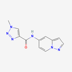 molecular formula C11H10N6O B2879508 1-甲基-N-(吡唑并[1,5-a]吡啶-5-基)-1H-1,2,3-三唑-4-甲酰胺 CAS No. 2034238-70-3