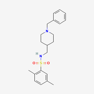 molecular formula C21H28N2O2S B2879515 N-((1-benzylpiperidin-4-yl)methyl)-2,5-dimethylbenzenesulfonamide CAS No. 953261-22-8