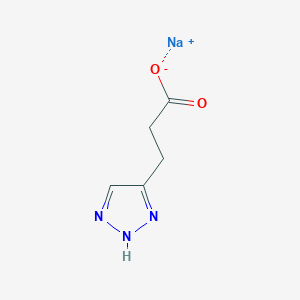molecular formula C5H6N3NaO2 B2879521 Sodium;3-(2H-triazol-4-yl)propanoate CAS No. 1706446-15-2