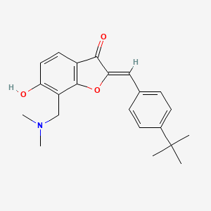 molecular formula C22H25NO3 B2879527 (Z)-2-(4-(tert-butyl)benzylidene)-7-((dimethylamino)methyl)-6-hydroxybenzofuran-3(2H)-one CAS No. 929397-52-4