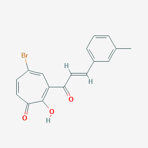 molecular formula C17H13BrO3 B287953 5-Bromo-2-hydroxy-3-[3-(3-methylphenyl)acryloyl]-2,4,6-cycloheptatrien-1-one 