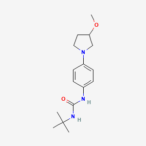 molecular formula C16H25N3O2 B2879530 1-(Tert-butyl)-3-(4-(3-methoxypyrrolidin-1-yl)phenyl)urea CAS No. 1797318-00-3