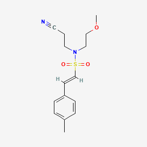 molecular formula C15H20N2O3S B2879531 (E)-N-(2-氰乙基)-N-(2-甲氧乙基)-2-(4-甲苯基)乙烯磺酰胺 CAS No. 1311997-53-1