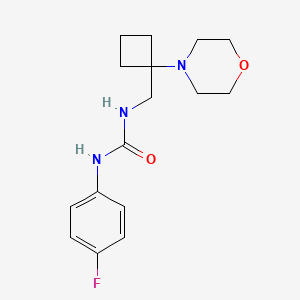 1-(4-Fluorophenyl)-3-[(1-morpholin-4-ylcyclobutyl)methyl]urea