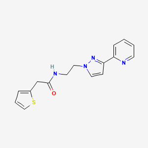 N-(2-(3-(pyridin-2-yl)-1H-pyrazol-1-yl)ethyl)-2-(thiophen-2-yl)acetamide