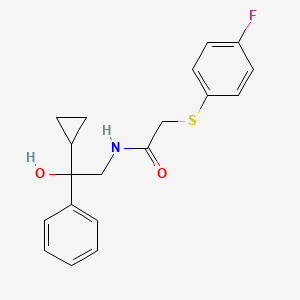 molecular formula C19H20FNO2S B2879556 N-(2-cyclopropyl-2-hydroxy-2-phenylethyl)-2-((4-fluorophenyl)thio)acetamide CAS No. 1448029-70-6