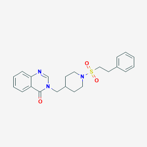 3-[[1-(2-Phenylethylsulfonyl)piperidin-4-yl]methyl]quinazolin-4-one
