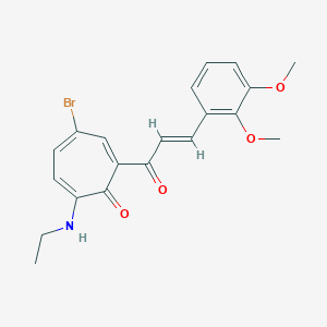 molecular formula C20H20BrNO4 B287956 4-Bromo-2-[3-(2,3-dimethoxyphenyl)acryloyl]-7-(ethylamino)-2,4,6-cycloheptatrien-1-one 