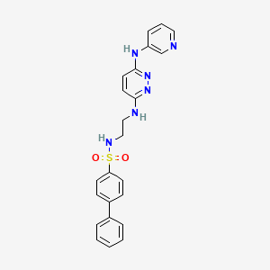N-(2-((6-(pyridin-3-ylamino)pyridazin-3-yl)amino)ethyl)-[1,1'-biphenyl]-4-sulfonamide