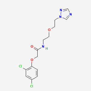 molecular formula C14H16Cl2N4O3 B2879564 2-(2,4-二氯苯氧基)-N-{2-[2-(1H-1,2,4-三唑-1-基)乙氧基]乙基}乙酰胺 CAS No. 2097888-37-2
