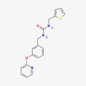 molecular formula C18H17N3O2S B2879575 1-(3-(Pyridin-2-yloxy)benzyl)-3-(thiophen-2-ylmethyl)urea CAS No. 1797642-78-4