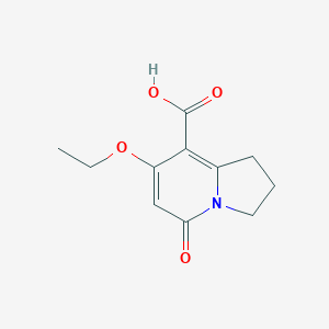 molecular formula C11H13NO4 B2879581 7-乙氧基-5-氧代-1,2,3,5-四氢吲哚嗪-8-羧酸 CAS No. 1291846-05-3