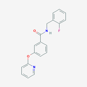 molecular formula C19H15FN2O2 B2879590 N-(2-fluorobenzyl)-3-(pyridin-2-yloxy)benzamide CAS No. 1797860-86-6