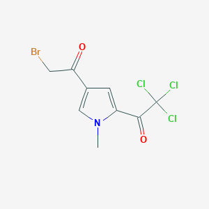 molecular formula C9H7BrCl3NO2 B2879599 1-[4-(2-溴乙酰)-1-甲基-1H-吡咯-2-基]-2,2,2-三氯-1-乙酮 CAS No. 303997-66-2