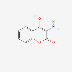 molecular formula C10H9NO3 B2879617 3-amino-4-hydroxy-8-methyl-2H-chromen-2-one CAS No. 53855-57-5