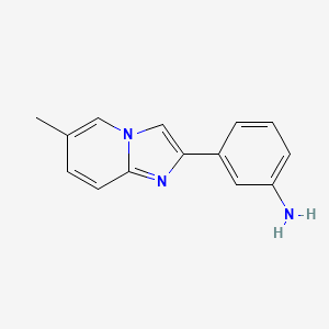 molecular formula C14H13N3 B2879640 3-{6-Methylimidazo[1,2-a]pyridin-2-yl}aniline CAS No. 1417635-35-8