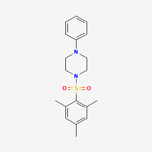 molecular formula C19H24N2O2S B2879663 1-(Mesitylsulfonyl)-4-phenylpiperazine CAS No. 329938-59-2; 5350-41-4