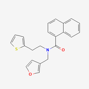 molecular formula C22H19NO2S B2879710 N-(furan-3-ylmethyl)-N-(2-(thiophen-2-yl)ethyl)-1-naphthamide CAS No. 1421489-69-1