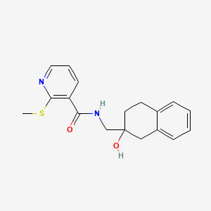molecular formula C18H20N2O2S B2879713 N-((2-羟基-1,2,3,4-四氢萘-2-基)甲基)-2-(甲硫基)烟酰胺 CAS No. 1421529-17-0