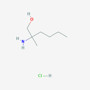 molecular formula C7H18ClNO B2879718 2-氨基-2-甲基己醇盐酸盐 CAS No. 147156-63-6