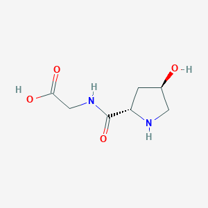 molecular formula C7H12N2O4 B2879733 H-Hyp-gly-OH CAS No. 7672-35-7