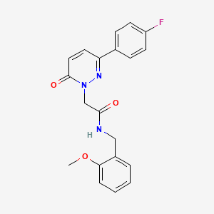 molecular formula C20H18FN3O3 B2879735 2-(3-(4-fluorophenyl)-6-oxopyridazin-1(6H)-yl)-N-(2-methoxybenzyl)acetamide CAS No. 899990-46-6