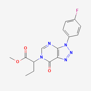 B2879742 methyl 2-(3-(4-fluorophenyl)-7-oxo-3H-[1,2,3]triazolo[4,5-d]pyrimidin-6(7H)-yl)butanoate CAS No. 863019-61-8
