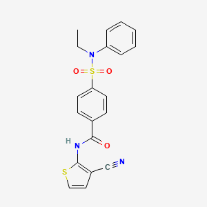 molecular formula C20H17N3O3S2 B2879753 N-(3-氰基噻吩-2-基)-4-[乙基(苯基)磺酰胺基]苯甲酰胺 CAS No. 865546-28-7