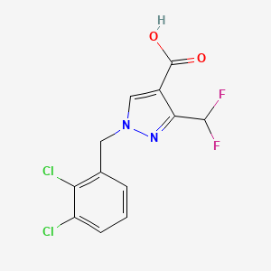B2879756 1-(2,3-Dichlorobenzyl)-3-(difluoromethyl)-1H-pyrazole-4-carboxylic acid CAS No. 1946818-10-5