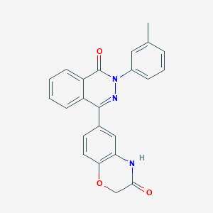 molecular formula C23H17N3O3 B2879758 6-[3-(3-methylphenyl)-4-oxo-3,4-dihydro-1-phthalazinyl]-2H-1,4-benzoxazin-3(4H)-one CAS No. 861209-38-3
