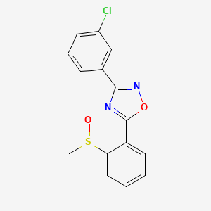 molecular formula C15H11ClN2O2S B2879760 3-(3-氯苯基)-5-[2-(甲基亚磺酰基)苯基]-1,2,4-恶二唑 CAS No. 339015-65-5