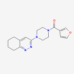molecular formula C17H20N4O2 B2879761 呋喃-3-基(4-(5,6,7,8-四氢环辛啉-3-基)哌嗪-1-基)甲苯酮 CAS No. 1903246-59-2