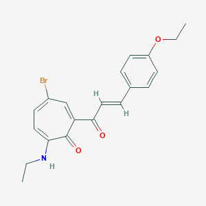 molecular formula C20H20BrNO3 B287977 4-Bromo-2-[3-(4-ethoxyphenyl)acryloyl]-7-(ethylamino)-2,4,6-cycloheptatrien-1-one 